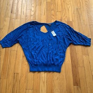 Express open back casual sweater